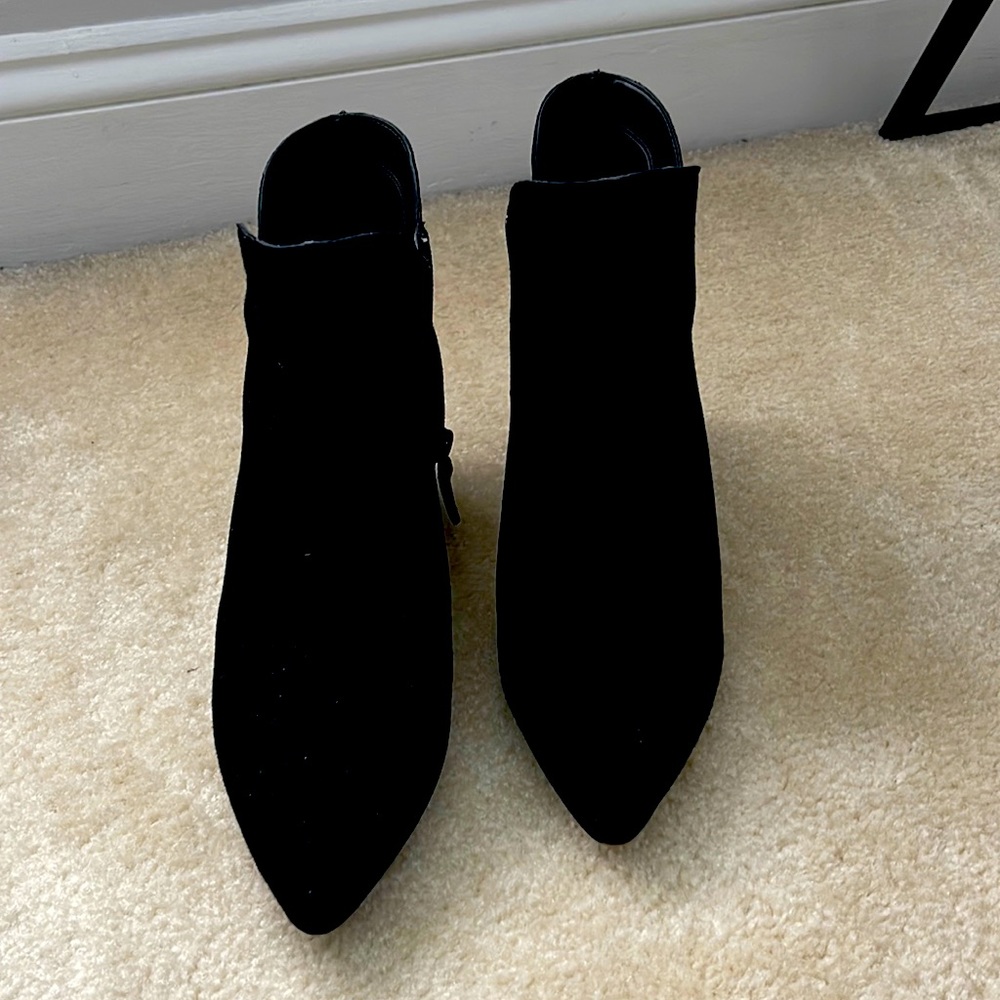 Cole Hahn women’s black ankle suede booties - Elyse